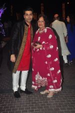 Karan Johar at Sangeet ceremony of Riddhi Malhotra and Tejas Talwalkar in J W Marriott, Mumbai on 13th Dec 2014